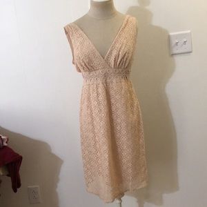 MSSP cream eyelet dress